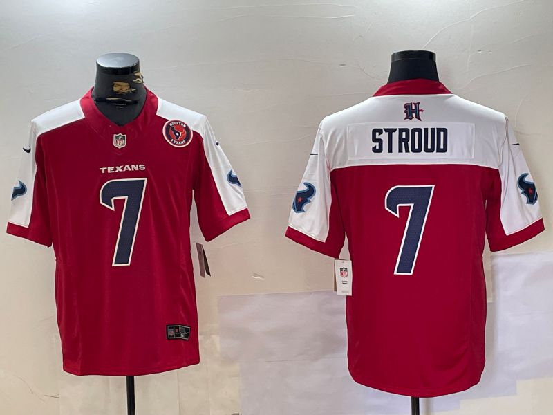 Men Houston Texans #7 Stroud Red 2024 Nike Limited NFL Jersey style 10171